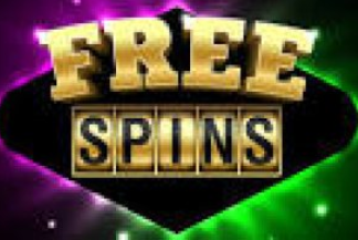 Logo med free spins og sterk farget bakgrunn